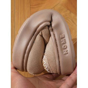 Ethnic Style Fleece-Lined Thick-Soled Winter Fashion Slippers 