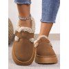 Winter Thick-Soled Buckle Strap Warm Slippers - café EU 39