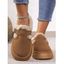 Winter Thick-Soled Buckle Strap Warm Slippers - café EU 39