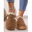 Winter Thick-Soled Buckle Strap Warm Slippers - café EU 42