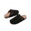 Slip On Summer Mules Round Toe Backless Sandals Casual Lazy Shoes - Noir EU 36