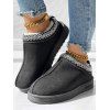 Slip-On Suede Winter Flat Snow Boots Women's Thick-Soled Warm Fur-Lined Shoes - Noir EU 36