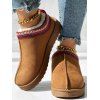 Slip-On Suede Winter Flat Snow Boots Women's Thick-Soled Warm Fur-Lined Shoes - café EU 43