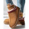 Slip-On Suede Winter Flat Snow Boots Women's Thick-Soled Warm Fur-Lined Shoes - café EU 43