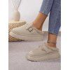 Winter Thick-Soled Buckle Strap Warm Slippers - Blanc de Crème EU 42