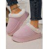 Furry Trim Thick-Soled Cotton Warm Winter Slippers - Rose clair EU (40-41)