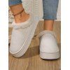 Furry Trim Thick-Soled Cotton Warm Winter Slippers - Blanc EU (40-41)