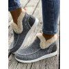 Contrast Winter Slippers Thickened Warm Cozy Snow Boots - Gris Clair EU 43