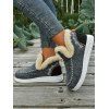 Contrast Winter Slippers Thickened Warm Cozy Snow Boots - Gris Clair EU 43