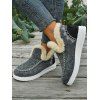 Contrast Winter Slippers Thickened Warm Cozy Snow Boots - Gris Clair EU 43