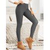 Legging D'Hiver Maigre Ajusté à Doublure en Laine - Gris XXL | US 12