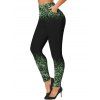 Love Heart Print Long Sleeve V Neck T-shirt And High Waist Leggings Matching Outfit - Noir S | US 4