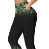 Love Heart Print Long Sleeve V Neck T-shirt And High Waist Leggings Matching Outfit - Noir S | US 4