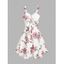 Floral Print Vacation Sundress Garden Party Dress Summer Ruffled Bowknot Mini Dress - SKY BLUE XXL | US 14