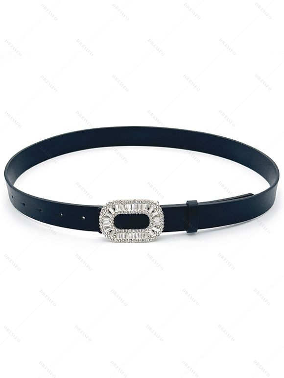 Ceinture Large Nouveauté Ornée de Strass - Bleu profond 