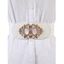 Ceinture Large Elastique Tendance - Blanc 