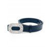 Ceinture Large Nouveauté Ornée de Strass - Bleu profond 