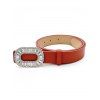 Ceinture Large Nouveauté Ornée de Strass - Orange Foncé 