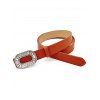 Ceinture Large Nouveauté Ornée de Strass - Orange Foncé 