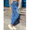 Jean Crayon Moulant Long avec Multi-Poches - Bleu L | US 8