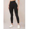 Legging Sportif Moulant à Taille Haute Motif Rayures - Noir XL | US 10