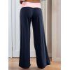 Pantalon Long Bicolore en Couleur Contrastée à Jambe Large - Bleu de Minuit XL | US 10