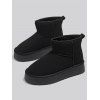 Mid-Calf Plush Lining Thickened Sole Warm Winter Short Boots - Noir EU 40