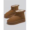 Mid-Calf Plush Lining Thickened Sole Warm Winter Short Boots - café EU 38