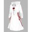 Valentine's Day Rose Print Lace Up Mini Hooded Dress - WHITE XL | US 12
