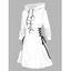 Robe Courte à Capuche Imprimé Coeur à Lacets à Manches Longues Saint-Valentin - Blanc XL | US 12