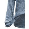 Half Button Ribbed Long Sleeve Top And Fleece-Lined Slim Fit Leggings Plush Lining Warm Boots Outfit - Bleu gris S | US 4