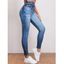 Legging Moulant 3D Denim Imprimé à Taille Haute - Bleu XL | US 10