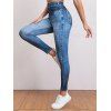 Legging Moulant 3D Denim Imprimé à Taille Haute - Bleu XL | US 10