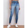 Legging Moulant 3D Denim Imprimé à Taille Haute - Bleu XL | US 10