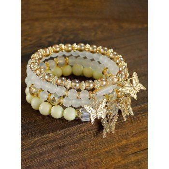 Bohemian Butterfly Crystal Bracelet Multi-Layer Beaded Fashion Jewelry