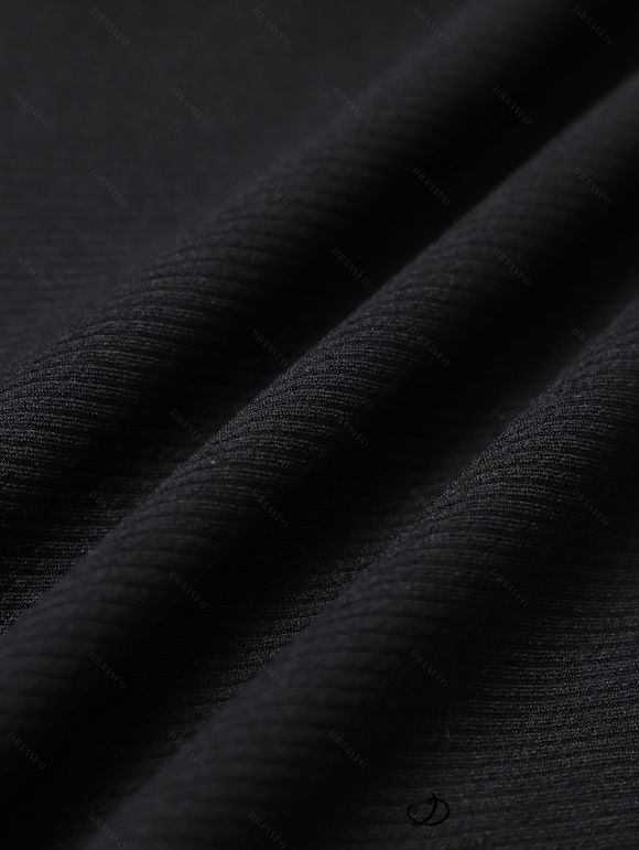 Mini Robe Vintage Contrastée sans Manches à Taille Haute à Lacets - Noir XL | US 12