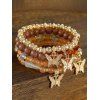 Bohemian Butterfly Crystal Bracelet Multi-Layer Beaded Fashion Jewelry - multicolor A 