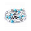 Turquoise Wrap Bracelet Layer Beaded Bracelet - BLUE 