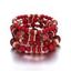 Bracelet Pendant Cœur Bohémien Multi-Couches en Métal - Rouge foncé 