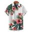 Chemise de Vacances Fleur et Feuille Tropicale Imprimées à Manches Courtes - multicolor 4XL