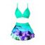 Maillot de Bain Bikini Croisé Ombré Imprimé Une-Pièce - Vert clair M | US 6