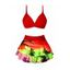 Maillot de Bain Bikini Croisé Ombré Imprimé Une-Pièce - Vert clair M | US 6