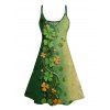 St. Patrick's Day Lucky Glassed Print A Line Mini Dress And Short Sleeve Shirt Matching Outfit - Vert profond S | US 4