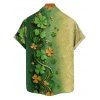 St. Patrick's Day Lucky Glassed Print A Line Mini Dress And Short Sleeve Shirt Matching Outfit - Vert profond S | US 4