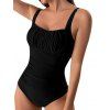 Maillot de Bain de Vacances Plissé Une-Pièce - Noir XL | US 10