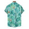 Vacation Allover Starfish Turtle Marine Print Belted Mini Dress And Short Sleeve Shirt Matching Outfit - Vert clair S | US 4