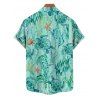 Vacation Allover Startfish Turtle Marine Print Belted Mini Dress And Short Sleeve Shirt Matching Outfit - Vert clair S | US 4