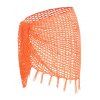 Jupe de Plage en Tricot Evidée en Couleur Unie à Frange Latérale - Orange XL | US 10