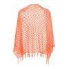 Jupe de Plage en Tricot Evidée en Couleur Unie à Frange Latérale - Orange XL | US 10