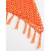 Jupe de Plage en Tricot Evidée en Couleur Unie à Frange Latérale - Orange XL | US 10